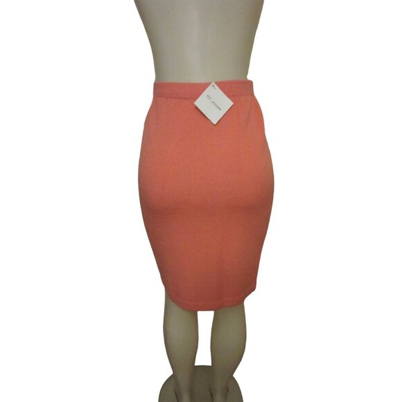 New w Tags, St John Sport Knit Coral Skirt and Matching Top in SZ 4 or Small - Picture 5 of 11